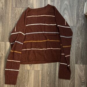 Pink Republic Brown Striped Sweater